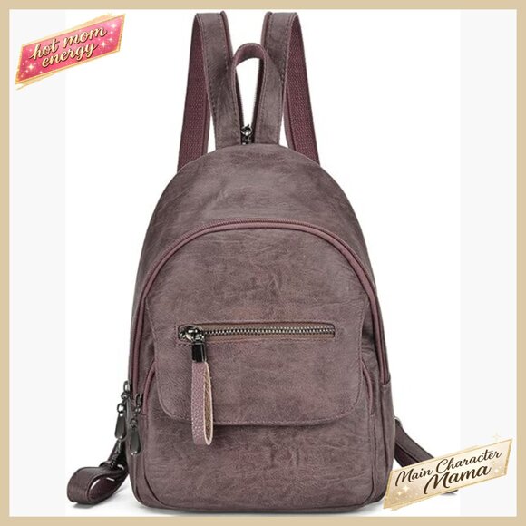 Convertible Sling Backpack Purse PU Leather Anti-Theft Daypack Chic Travel main image 7